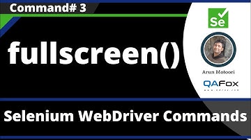fullscreen() Command - Selenium WebDriver