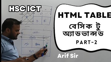 HTML Table  A to Z  Part-2 | HSC ICT Chapter-4  HTML Table Basic to Advance । ICT Home  | Arif Sir