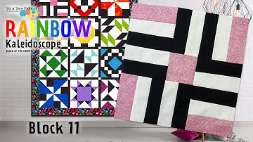 Rainbow Kaleidoscope Block of the Month Quilt Kit (Block #11)