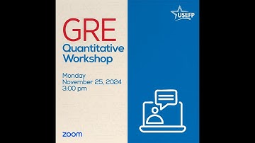 GRE Quantitative Workshop | Zulfiqar Ali Shaikh | USEFP | Nov 25