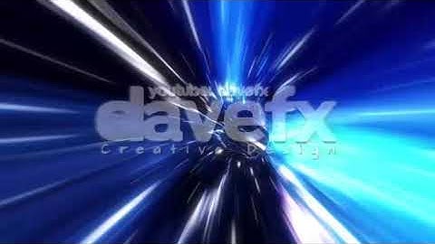 DAVE FX - 3D Blue Curved Loopable Space Interstellar Wormhole Background Animation