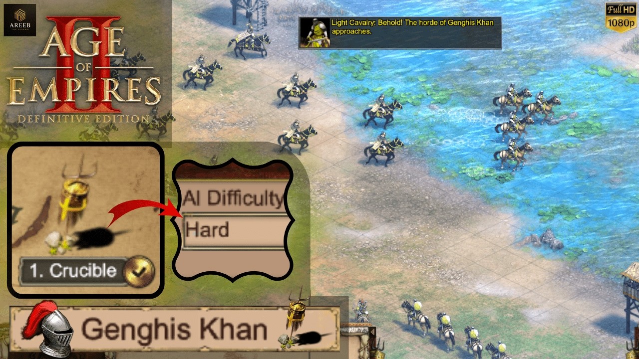 Age of Empires 2 – Genghis Khan Mission 1: Crucible | Hard Walkthrough