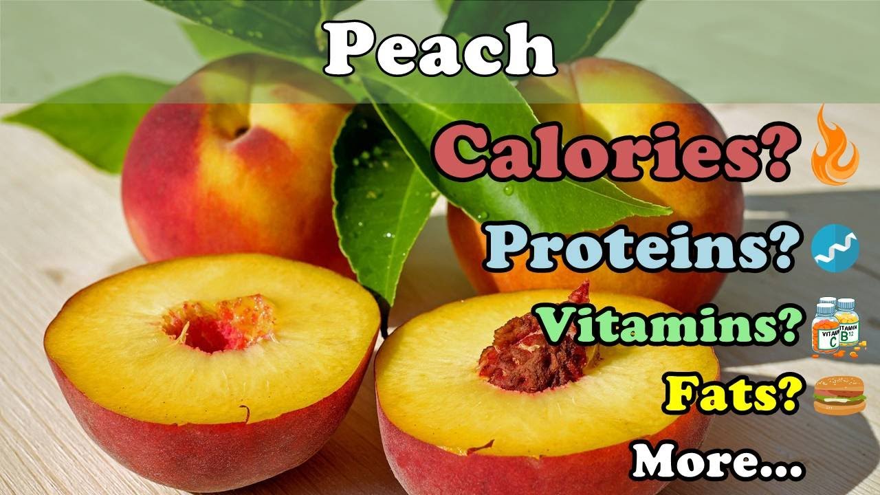 How many CALORIES does a PEACH have ?, FIBER, VITAMINS, FATS