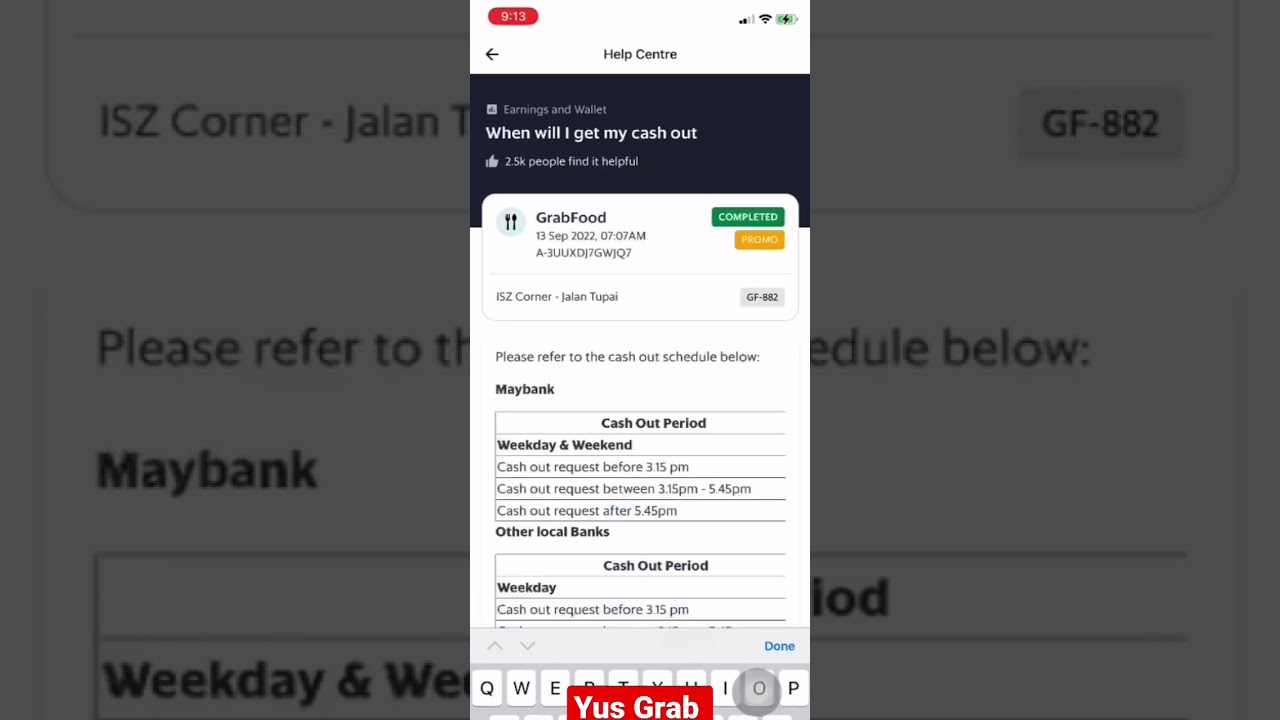 Cash Out bila duit masuk?