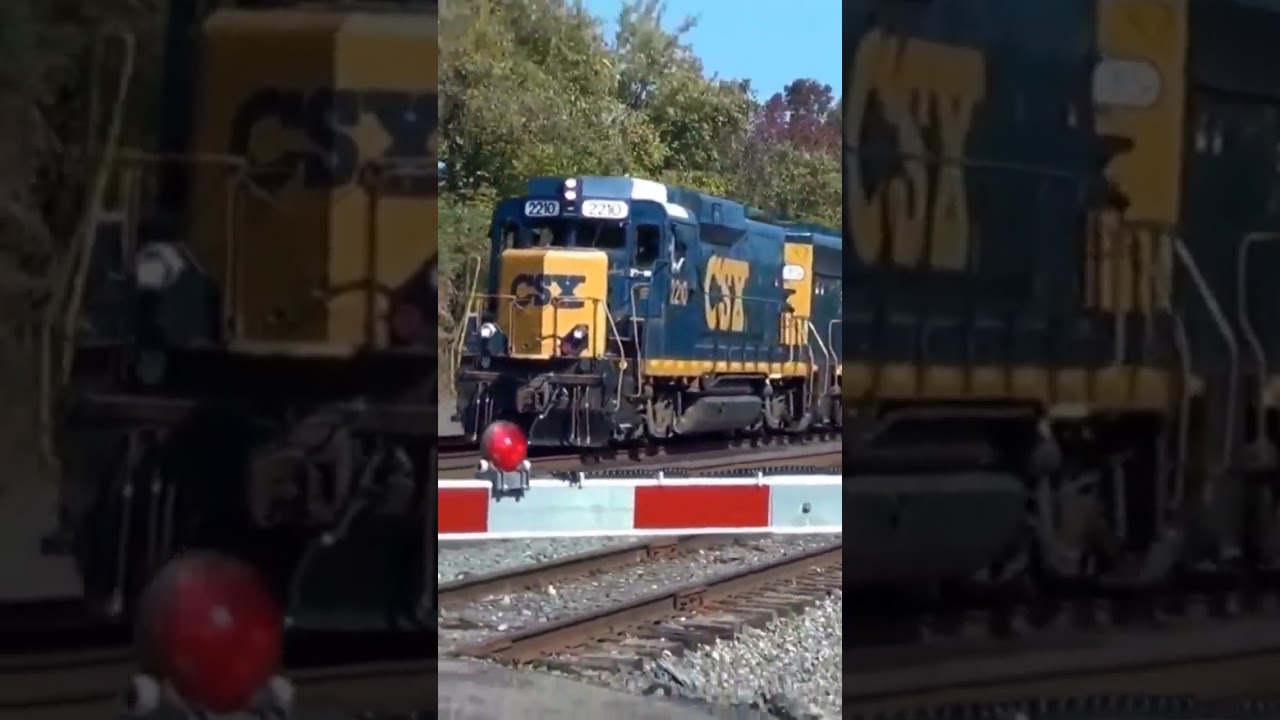 CSX Road Slug and GP40 Set Bouncing Down The Railroad Tracks