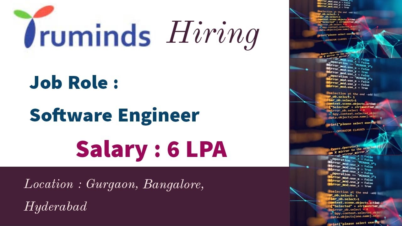Truminds Off Campus Hiring Freshers for the Role of Software Engineer ...