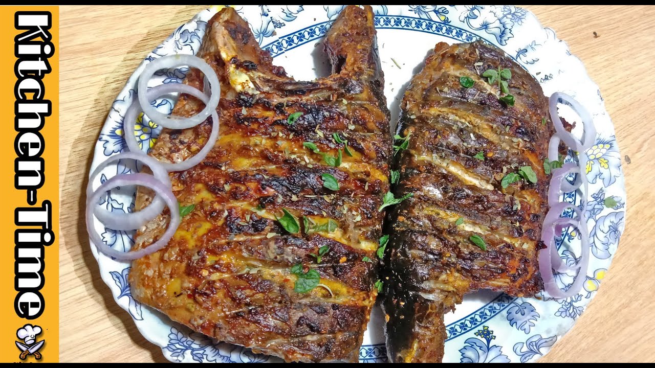 grill fish bbq fish recipe grill fish on coal charcoal grill by kitchen time official