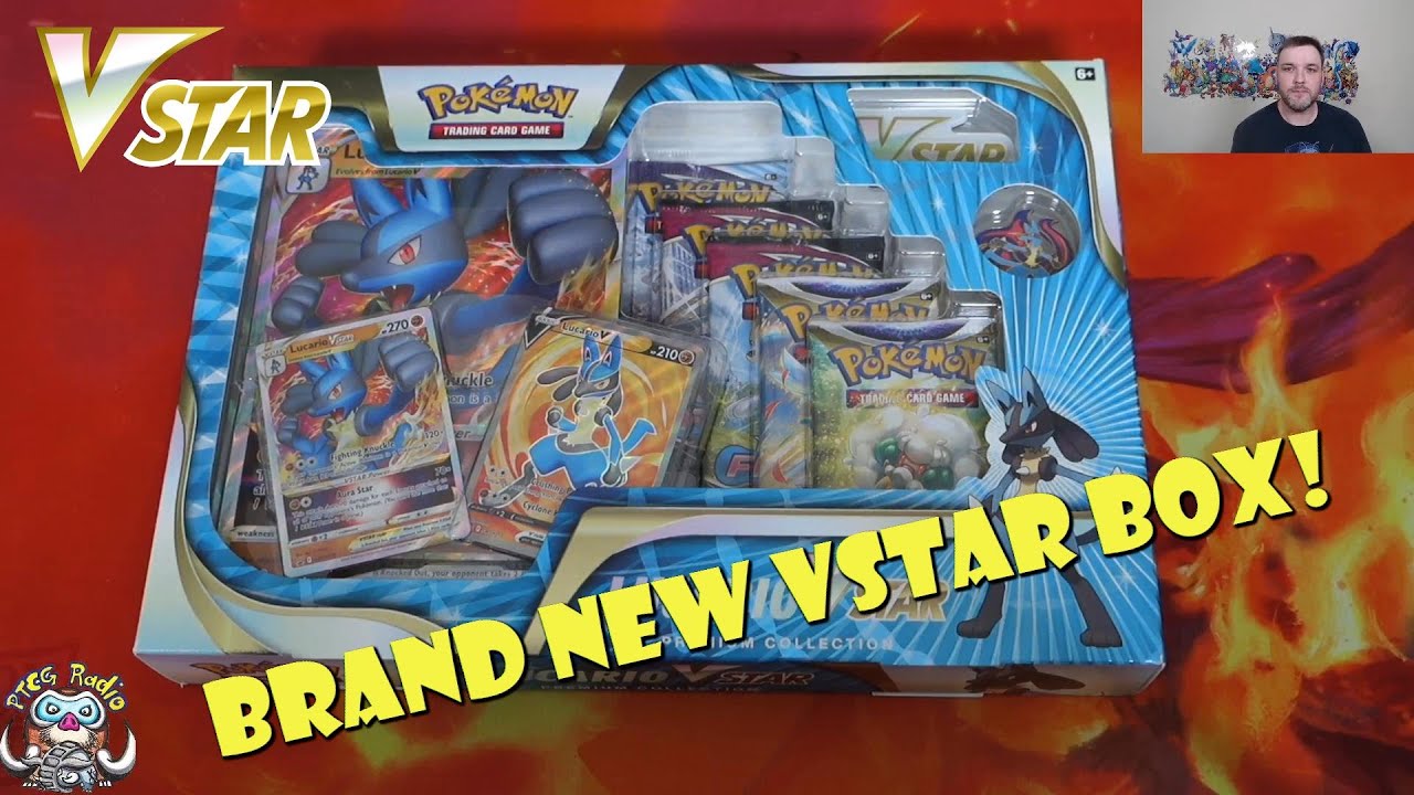 Pokemon Lucario VSTAR Premium Collection Box Factory Sealed With TCG Booster Packs Lucario Vmax Promo Pokemon Lucario VSTAR Premium Collection Box Factory Sealed With TCG Booster Packs Lucario Vmax Promo