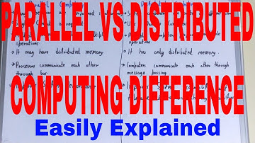 Parallel Computing vs Distributed Computing|Difference between Parallel and Distributed Computing
