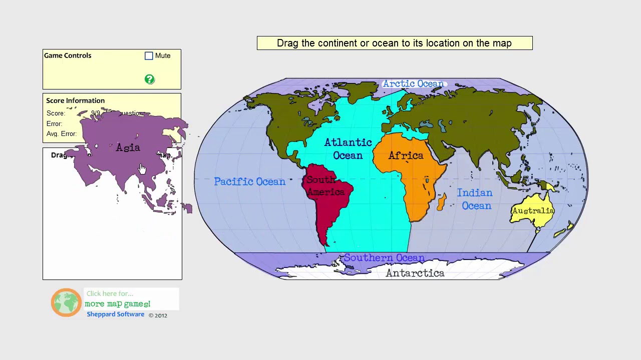 World Continents and Oceans World Geography Level 2 Sheppard