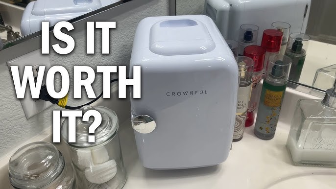  CROWNFUL Mini Fridge, 4 Liter/6 Can Portable Cooler