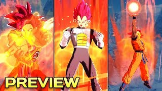 Transforming Super Saiyan Vegeta and Super Saiyan God Goku Preview - Dragon Ball Legends