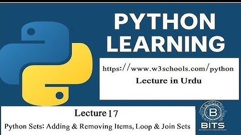 Python Sets Explained in Urdu| Add, Remove, Loop & Join Sets in Python | Lecture 17(Full Urdu Guide)