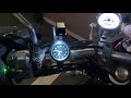バイク用ハンドル時計のLED照明