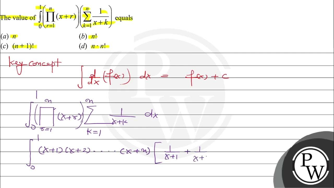The value of int 0 i left prod r 1 n x r right left sum