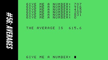 #56: Averages (101 Programming Tips & Tricks for the Texas Instruments TI-99/4A Home Computer)