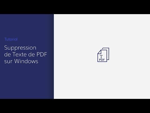 Comment supprimer le texte d&rsquo;un PDF sous Windows