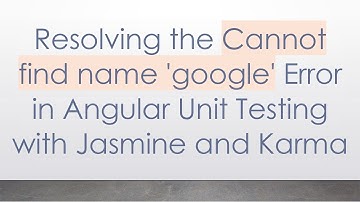 Resolving the Cannot find name 