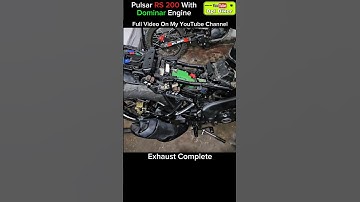 Dominar Exhaust In Pulsar Rs 200 Fitting Complete | #shorts #pulsar #rs200 #modification