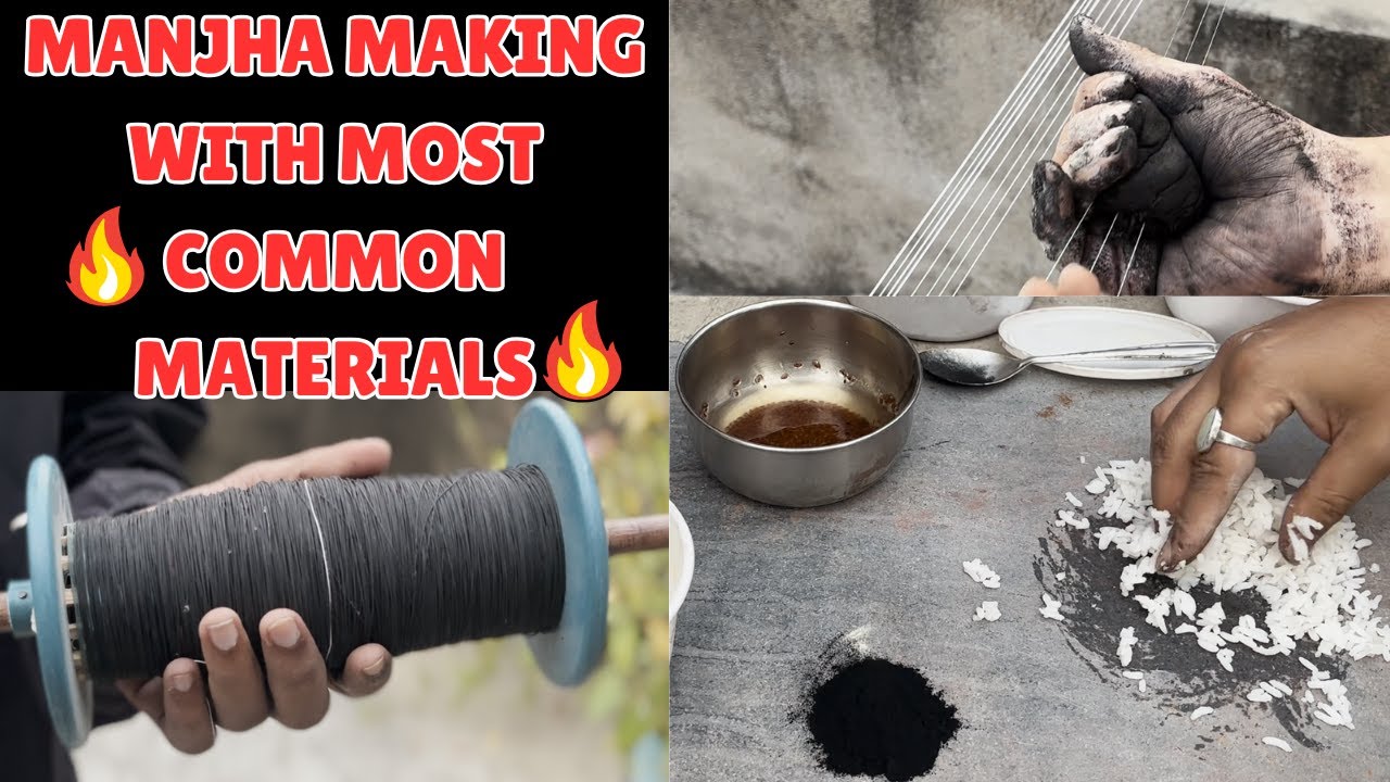 Manjha making with most common materials || Makar Sankranti Special || Akkhin ||