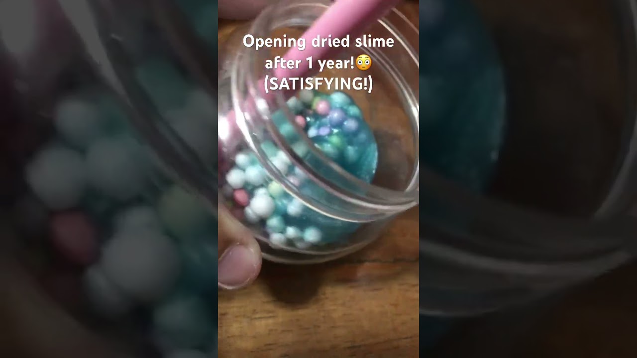 Opening slime after 1 year?!😳