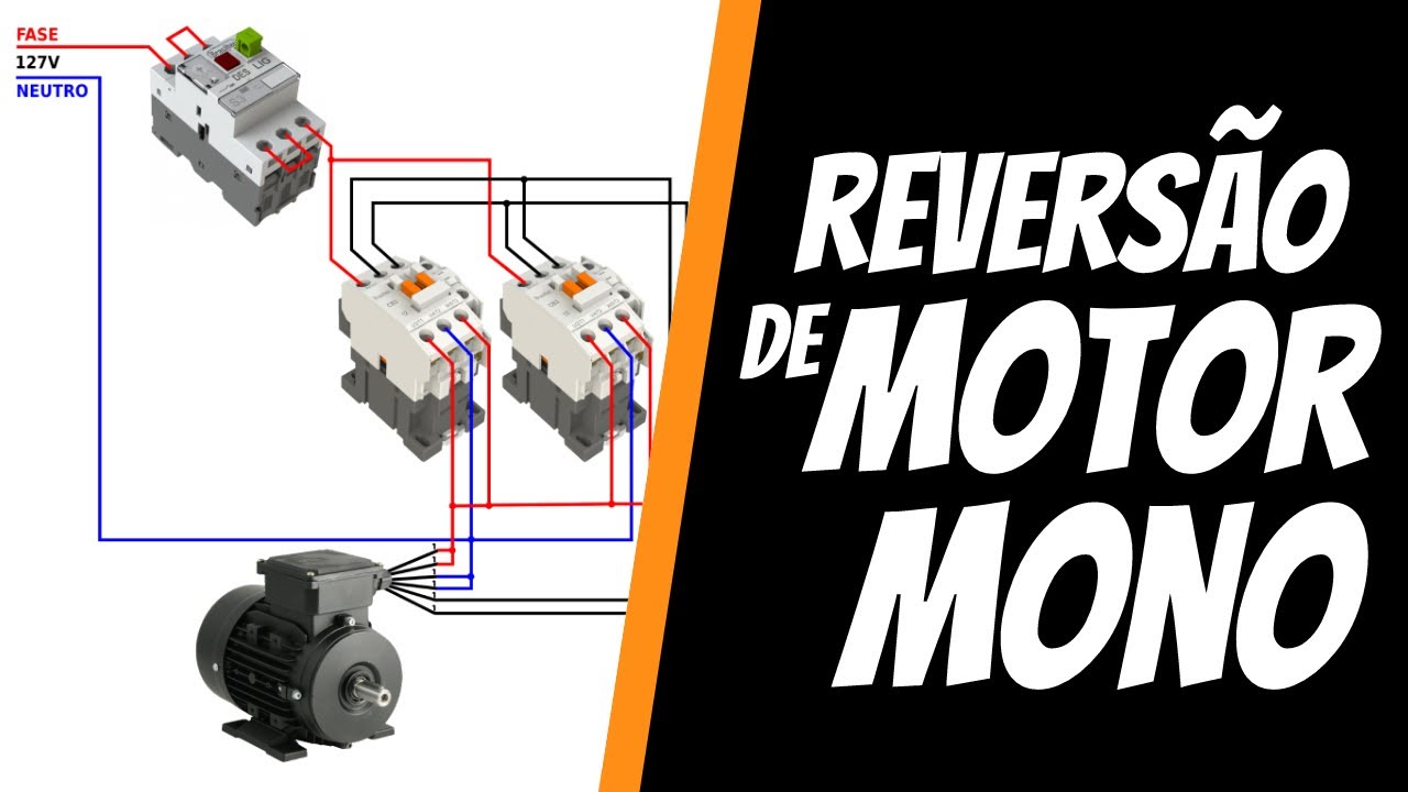 Como montar uma chave reversora para MOTOR MONOFÁSICO