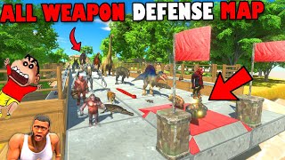 FLAG DEFENSE with ALL WEAPONS in Animal Revolt Battle Simulator with SHINCHAN and CHOP