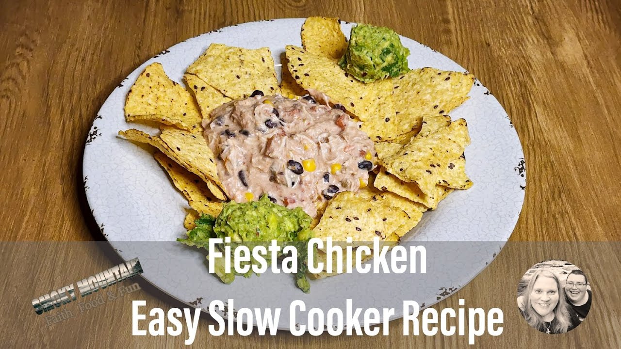 FIESTA CHICKEN EASY CHEAP SLOW COOKER RECIPE LOWer CARB MEAL OPTION