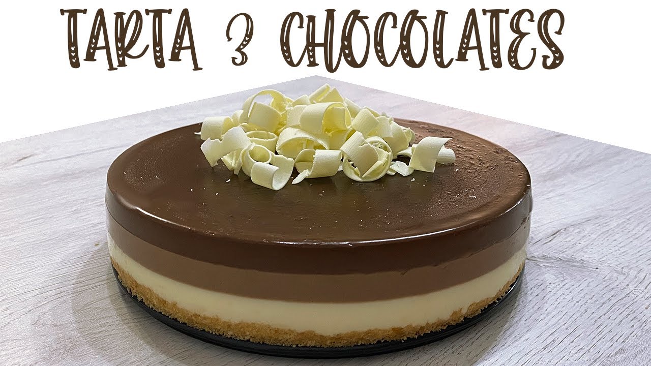 TARTA 3 CHOCOLATES‼️ Fácil y deliciosa | Postre SIN HORNO