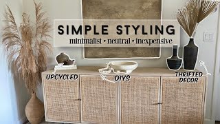 Simple Styling // Minimalist, Neutral, budget friendly