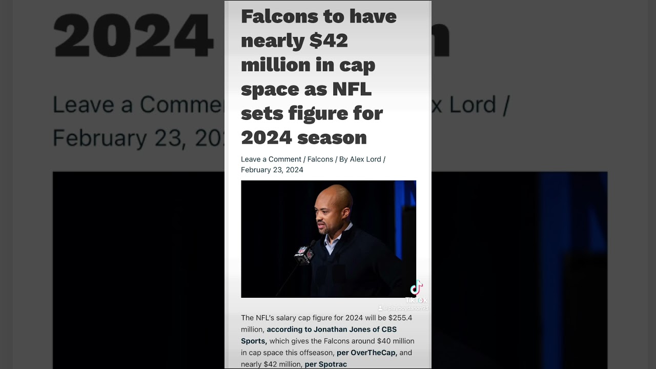 Falcons Get Additional Cap Space for 2024 Season‼️‼️