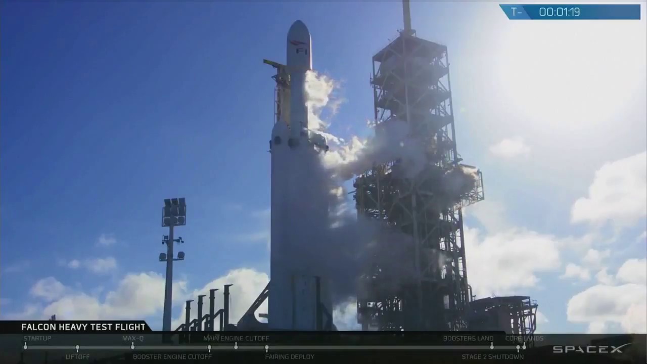 Rakete schiesst Tesla Roadstar richtung Mars / SpaceX ...