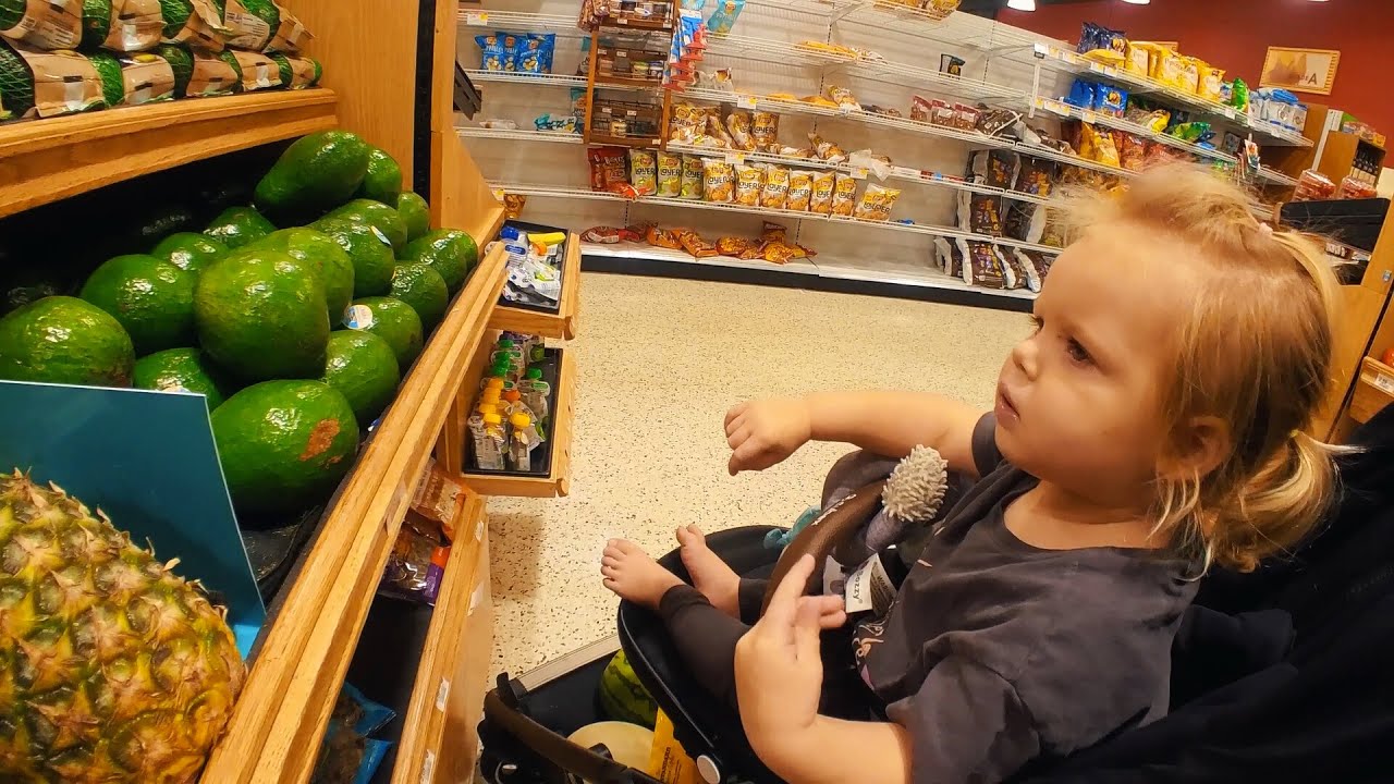 Naomi is heading to the grocery store to pick out a watermelon.