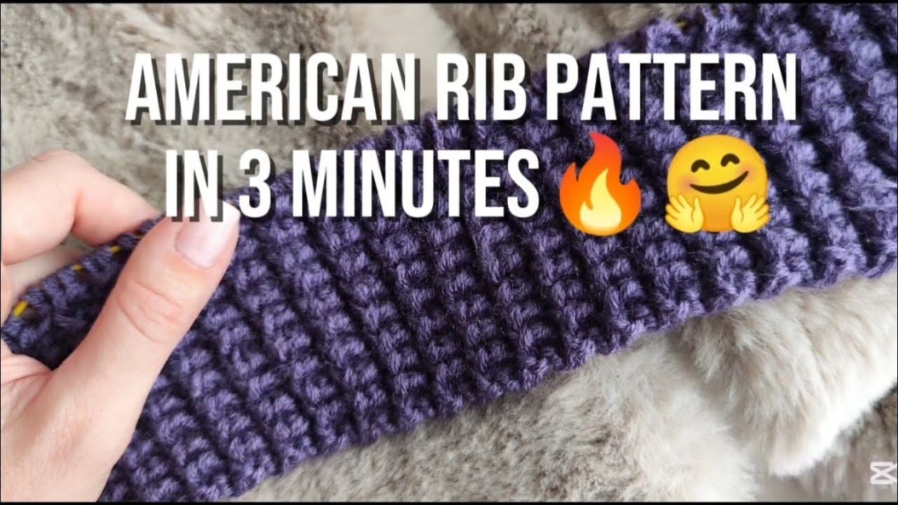 American Ribbing Pattern -Quick Tutorial in 3 Minutes #knittingpattern# ...