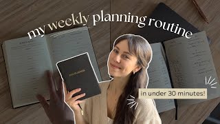 plan my week with me | 30 minute stepbystep weekly planning routine | productivity & less stress!