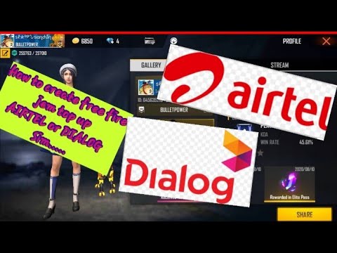 Free fire jem top up- AIRTEL or DIALOG sim.. Sinhala - YouTube