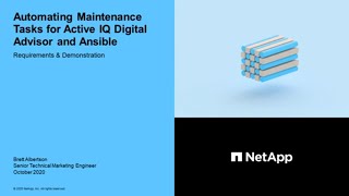 Automating Maintenance Tasks for Active IQ Digital Advisor and Ansible
