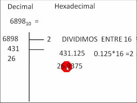 Resultado de imagen para Decimal a Hexadecimal