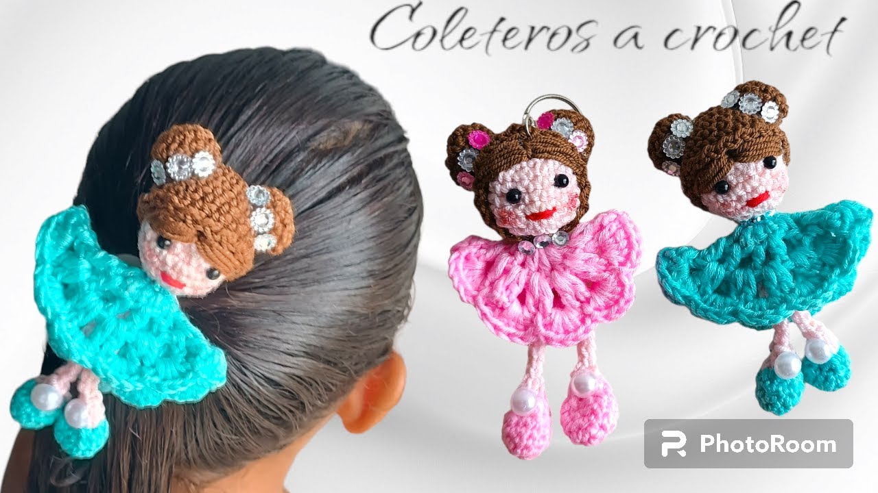 HERMOSOS coleteros en forma de muñecas / coleteros tejidos a crochet paso a paso