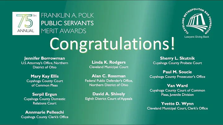 75th Annual Franklin A. Polk Public Servants Merit...
