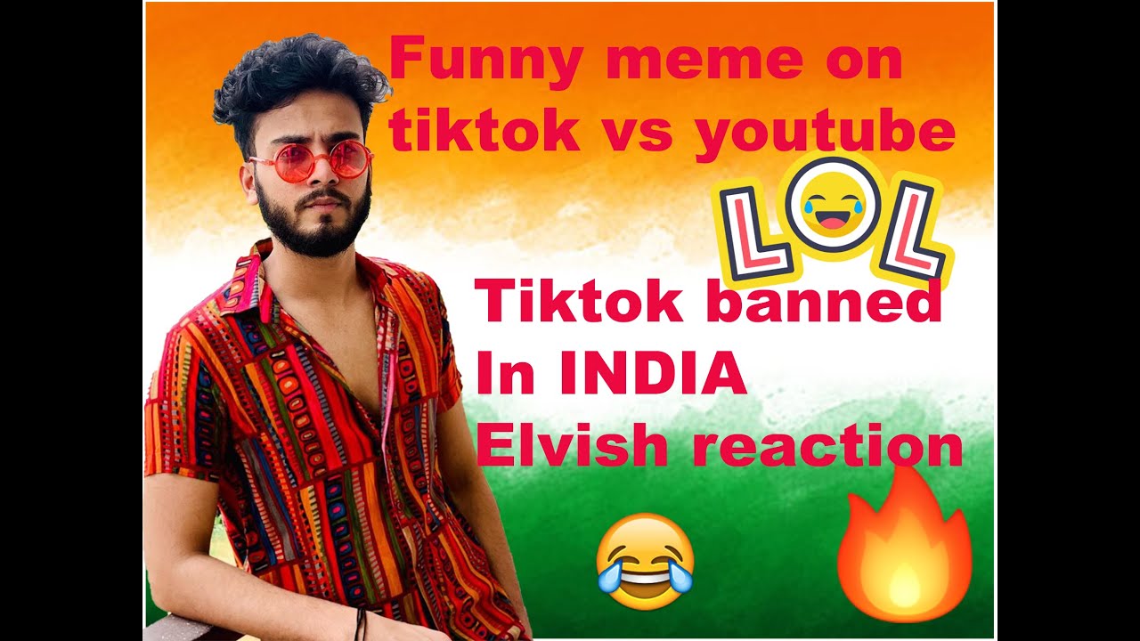 Elvish Yadav reaction on tiktok ban, funny meme|| ft-elvish yadav #meme