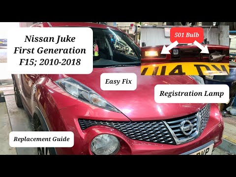 How to change Registration Lamp on Nissan Juke #numberplate