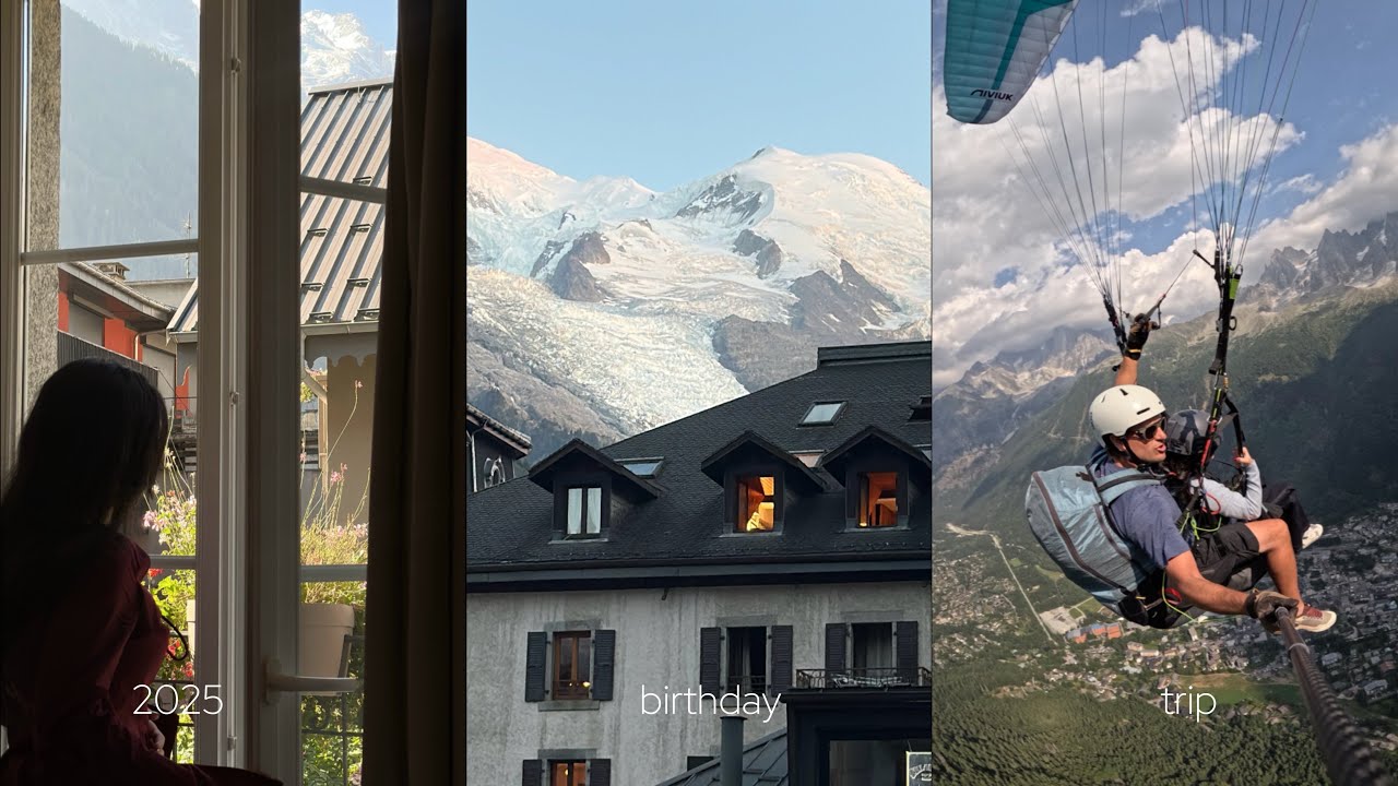 فلوق birthday trip 🪂 جنيف ، شامونيه  🇫🇷🇨🇭 part 1 