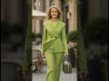 CEO Style in Green for Women Over 50 | Elegant Power Outfits| #shorts