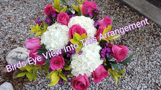A Birds Eye View On How I Would Prepare A Floral Arrangement.