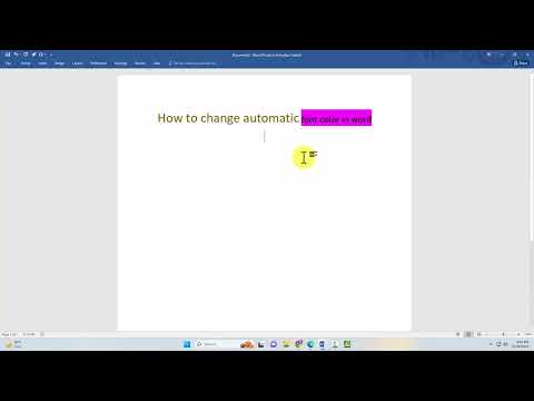 How to change