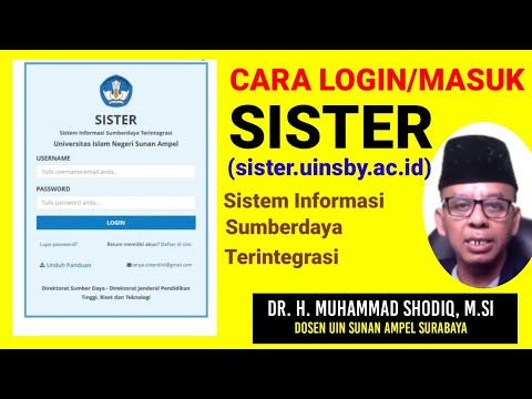 CARA LOGIN/MASUK APLIKASI SISTER (sister.uinsby.ac.id) / SISTEM INFORMASI SUMBER DAYA TERINTEGRASI