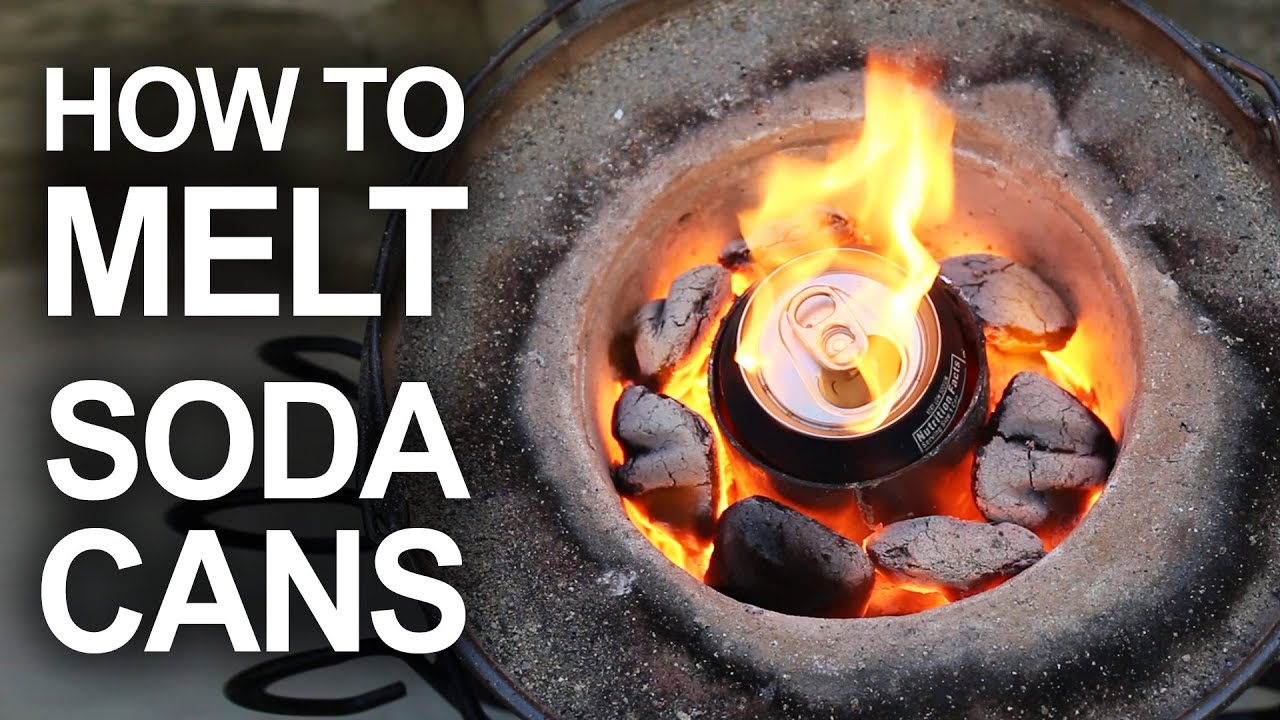 ⁣Melting Cans With The Mini Metal Foundry