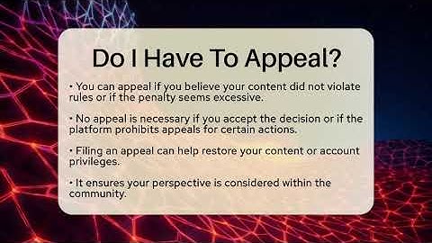 Do I Have To Appeal? - Everyday-Networking