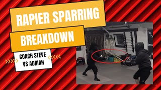 Sparring Breakdown Coach Steve vs Adrian with Rapier and Dagger #combatsport #hema #martialart
